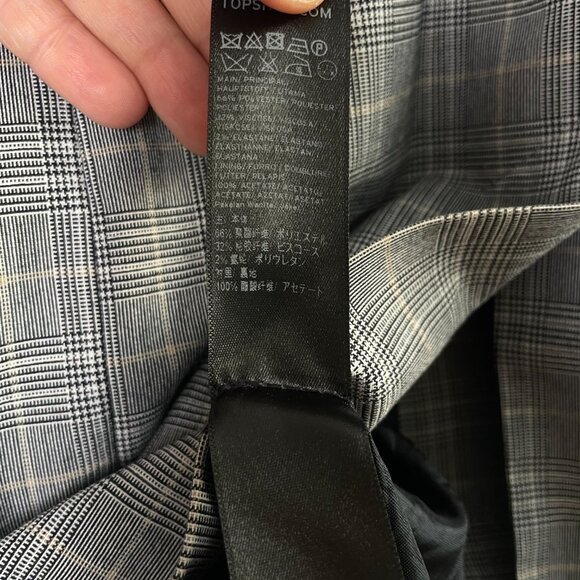 TOP SHOP Oversized Checked Black and White Blazer Size 36 EU - Picture 11 of 13